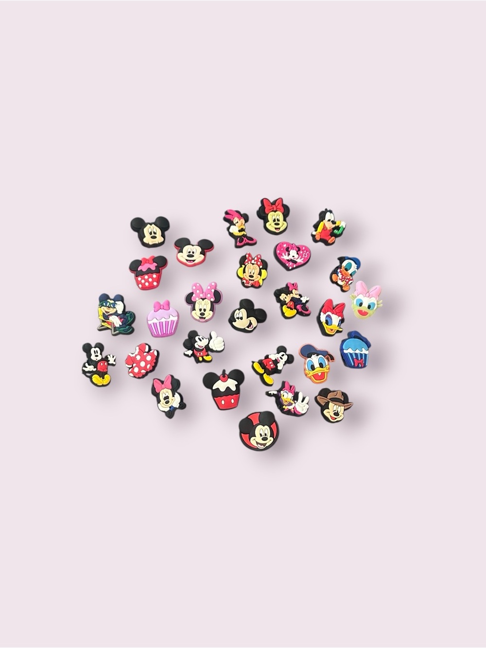 Disney Shoe Charms Bundle Mickey & Minnie Mouse, Donald & Daisy Duck 27 Charms